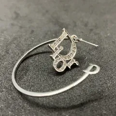 Christian Dior　ディオール　ピアス　片耳　ラインストーン　シルバー　5006のサムネイル