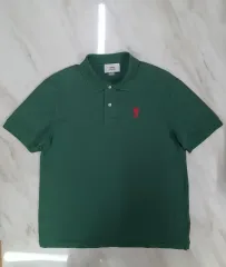 レア カラー アミ ユニセックス スモールロゴ 半袖 カラーTシャツ M サイズ