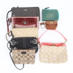 コーチ まとめ 7点 セット シグネチャー 財布 コインケース レザー キャンバス ポーチ 本革 レディース MRM DE34-7【中古】