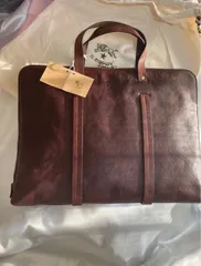 新品IL BISONTE イルビゾンテ　ブリーフケース　ビジネスバッグ 2way ショルダーバッグ 本革 ブラウン