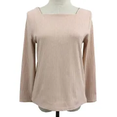 アーバンリサーチ サニーレーベル URBAN RESEARCH Sonny Label カットソー プルオーバー スクエアネック リブ 無地 長袖 Free ピンク ベージュ