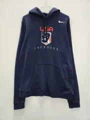 NIKE ナイキ ヴィンテージ カジュアル スウッシュ コットン フーディー ネイビー M