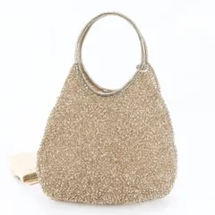 極美品 アンテプリマ ワイヤーバッグ 編み込み ハンドバッグ トート ゴールド レディース MEM DK3-9【中古】