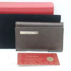 ITMSEAGNV5L6 未使用 Cartier カルティエ サントス キーケース レザー ブラウン メンズ ビジネス カード 冊子 保存袋 箱のサムネイル