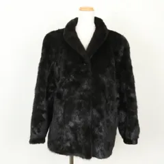 極美品 SAGA MINK ミンク ファー コート 15 毛皮 洋服 ファッション アウター 上着 ブラック 黒 レディース RRM DL1-9【中古】