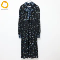 スーパービューティー SUPER BEAUTY ロングワンピース 花柄 総柄 ボウタイ レディース [a882362n]