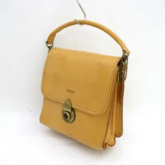 BREE / ブリー ■2WAY　ショルダー　ハンドバッグ　ポーチ　レザー　キャメル 【バッグ/バック/BAG/鞄/カバン】 ブランド【中古】 