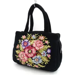 FEILER / フェイラー ■ハンドバッグ　コットン　ブラック　 【バッグ/バック/BAG/鞄/カバン】 ブランド【中古】 