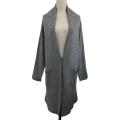 スタディオクリップ Studio Clip my STANDARD カーディガン ニット ロング Vネック ウール 長袖 M グレー