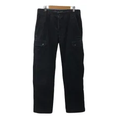 エディーバウアー EDDIE BAUER パンツ カーゴ ストレート ロング コーデュロイ 無地 31×30 黒 ブラック