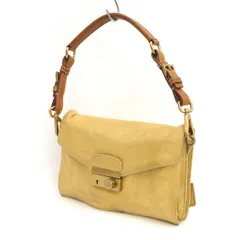 PRADA / プラダ ■セミショルダーバッグ　レザー　ベージュ 【バッグ/バック/BAG/鞄/カバン】 ブランド【中古】 
