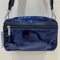 9127　LeSportsac　レスポートサック　 ショルダーバッグ　斜めがけ　紐調節可能　 ブルー系　青　PVC　サファイア　 MIR E/W PHONE CROSSBODY　 レディース