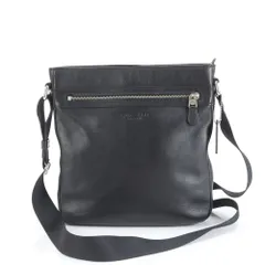 極美品 コーチ レザー ショルダーバッグ 斜め掛け メッセンジャー ビジネス 通勤 ブラック 黒 メンズ ERE DL22-7【中古】