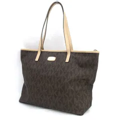 MICHAEL KORS / マイケルコース ◆トートバッグ/ロゴプレート/MK柄/PVC/ブラウン 35H5GTTT6B 【バッグ/バック/BAG/鞄/カバン】 レディースファッション【中古】 
