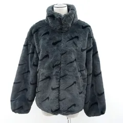 NIKE / ナイキ ◆ボアジャケット/Nsw Fx Fur Jacket Aop/ロゴ/グレー DQ6843-070 【レディース/ガールズ/LADY/女性/婦人】 レディースファッション【中古】 