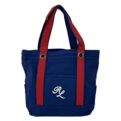 RalphLauren(ラルフローレン) トートバッグ - ネイビー×レッド