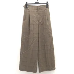 BEAUTY&YOUTH(UNITED ARROWS) / ビューティーアンドユース ◆チェック タックワイドパンツ/ブラウン/サイズS 1614-199-6438 【レディース/ガールズ/LADY/女性/婦人】 レディースファッション【中古】 