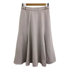 ミッシュマッシュ MISCH MASCH スカート フレア ロング丈 ウエストゴム 無地 M ベージュ ピンク