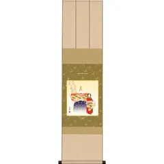 色紙 日本画 インテリア 送料無料 色紙掛･色紙セット 立雛 (たちびな) 高精彩複製画 現代作家 節句画