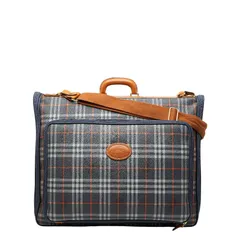 バーバリー ノバチェック シャドーホース ガーメントバッグ ネイビー マルチカラー PVC レザー レディース BURBERRY【1-0250292】
