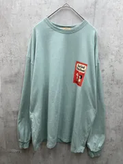 vintage peanuts ヴィンテージピーナッツ プリント スヌーピー 長袖 Tシャツ sizeL/ミントグリーン ■◇メンズ