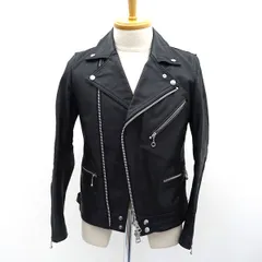 JACKROSE /　ジャックローズ ◆ライダースジャケット/ダブル/ラムレザー/羊革/ブラック/サイズ2 280701J 【メンズ/MEN/男性/ボーイズ/紳士】 メンズファッション【中古】 