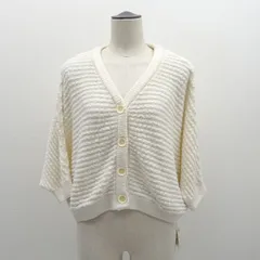 gelato pique ◆カーディガン/ボーダー/オフホワイト/サイズF/タグ付き PWNT164031 【レディース/ガールズ/LADY/女性/婦人】 レディースファッション【中古】 