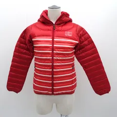 HELLY HANSEN ◆ダウンジャケット/ボーダー柄/レッド/サイズS HOW11808 【レディース/ガールズ/LADY/女性/婦人】 レディースファッション【中古】 