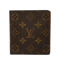 ルイ ヴィトン モノグラム ポルトビエ 10 カルト クレディ M60883 ブラウン PVC レザー レディース LOUIS VUITTON【1-0250735】