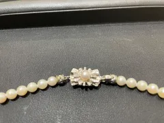 シルバー刻印入り　パールネックレス