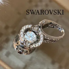 スワロフスキー　SWAROVSKI　SparklingDance　ロジウムプレーティング　ドロップピアス　片方ピアス