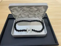 シルバー刻印入り　オニキス？ネックレス