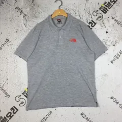 THE NORTH FACE ザノースフェイス メンズ カラーTシャツ 半袖 刺繍 ロゴ グレー M 1000657