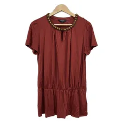 Burberry LONDON(バーバリーロンドン) チュニック サイズ5 XS レディース美品  - ブラウン×マルチ クルーネック/半袖/ビーズ