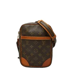 ルイ ヴィトン モノグラム ダヌーブ 斜め掛け ショルダーバッグ M45266 ブラウン PVC レザー レディース LOUIS VUITTON【1-0251296】