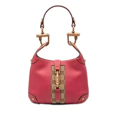 グッチ ニュージャッキー GGキャンバス ハンドバッグ ショルダーバッグ 120885 ピンク レザー キャンバス レディース GUCCI【1-0251445】