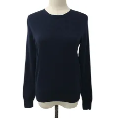 マッキントッシュフィロソフィー MACKINTOSH PHILOSOPHY セーター ニット ラウンドネック プルオーバー リボン 無地 ウール 長袖 38 紺 ネイビー