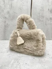 aquagarage/ALTROSE No.9 フェイクファー2WAY バッグ /ベージュ  ◆■レディース