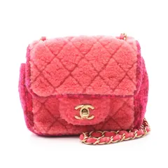シャネル CHANEL ショルダーバッグ ミニマトラッセ ピンク ファブリック ミニマトラッセ チェーンショルダー レディース Used A