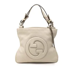 グッチ ブロンディ スモール トートバッグ チェーン ショルダーバッグ 2WAY 751518 オフホワイト レザー レディース GUCCI【228-51863】