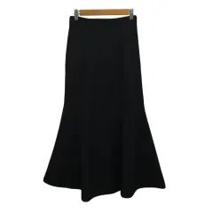 ロペピクニック ROPE Picnic スカート フレア マーメイド ロング ウエストゴム 無地 36 黒 ブラック