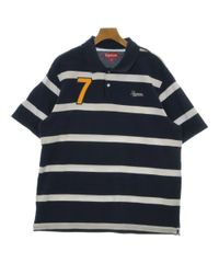 Supreme ポロシャツ ブラウン ボーダー - メルカリ