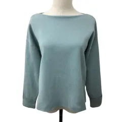 ロペピクニック ROPE Picnic セーター ニット ボートネック プルオーバー 無地 長袖 40 水色 ライトブルー