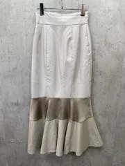 COCODEAL ココディール フェイクレザー レザードッキングティアードスカート マーメイドスカート size1/ベージュ ■◇レディース