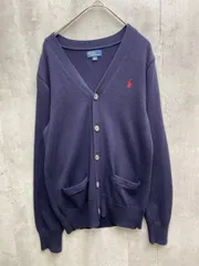 Polo RALPH LAUREN ポロ ラルフローレン キッズ ピマコットン ニット カーディガン size160/ネイビー  ■◇レディース