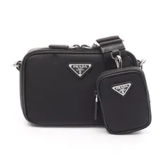 プラダ PRADA ショルダーバッグ ブリック 2VH0702DMHF0002XMP ブラック ナイロン サフィアーノレザー ショルダーバッグ レディース 新品