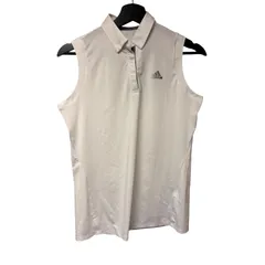 B087 adidas レディース ノースリーブ ランニングシャツ ホワイト Mサイズ スポーツ