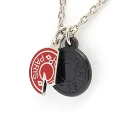 エルメス / HERMES　カルーゼル ネックレス / セリエ チャーム　バッファローホーン/ラッカー/メタル　レッド/シルバー 【中古】 商品番号 S-159773
