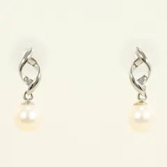 K14WG K10WG ピアス パール（真珠） 総重量約0.4g