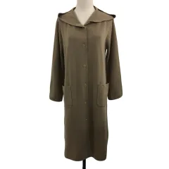 エニィスィス エニシス anySiS カーディガン ニット ロング フード スリット 無地 長袖 1 茶 ブラウン